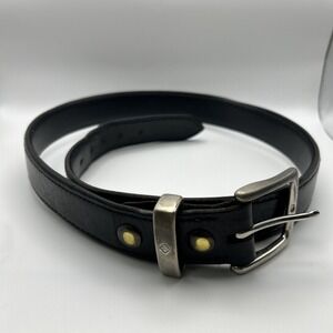 AKER Black Leather Reinforced Concealed Carry Belt B21 Made In USA Size 38 Heavy